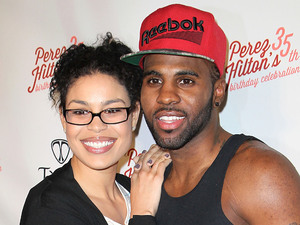 Jordin Sparks and Jason Derulo attend Perez Hilton's 35th birthday party at El Rey Theatre.