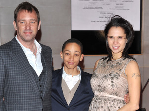 Trey Parker and Boogie Tillmon at 'The Book of Mormon' opening night in London