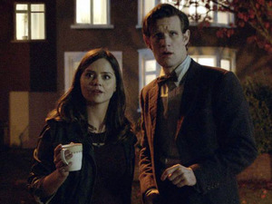 Clara (Jenna-Louise Coleman) and The Doctor (Matt Smith) in Doctor Who: 'The Bells of St John'