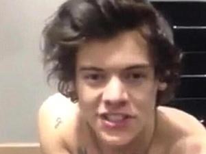 Harry Styles shirtless.