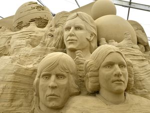 Star Wars sand sculpture in Weymouth