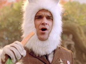 Robbie Williams as a bunny.