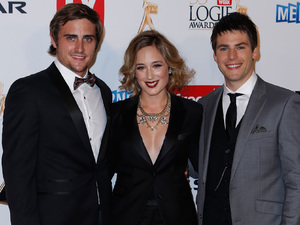 Logies 2013: Chris Milligan, Eve Morey and James Mason from Neighbours.