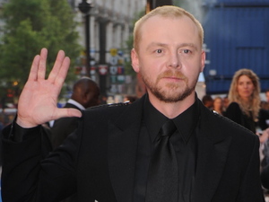 Simon Pegg at the UK film premiere of 'Star Trek' in April 2009