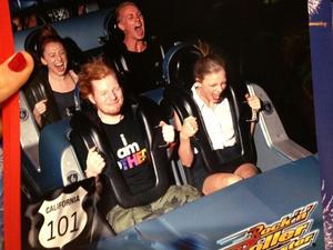 Taylor Swift and Ed Sheeran ride Disney World's Rock 'n' Roller Coaster