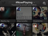 Twitter #music NowPlaying page.