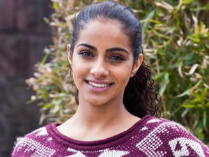 Mandip Gill as Phoebe McQueen in Hollyoaks