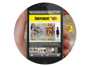 The Independent augmented reality app in action