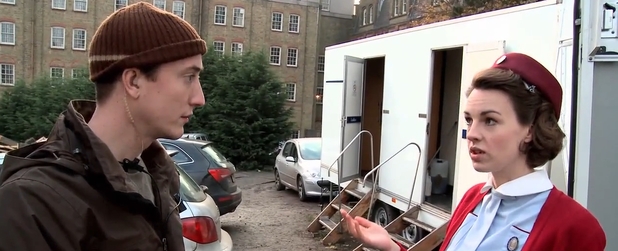 Jessica Raine in Call The Midwife spoof