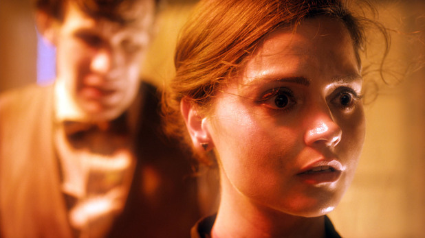 The Doctor (Matt Smith) & Clara (Jenna-Louise Coleman) in Doctor Who S07E05: 'Journey to the Centre of the TARDIS'