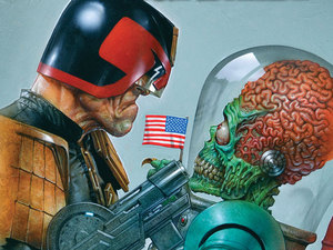 Cover artwork for 'Mars Attacks Judge Dredd'