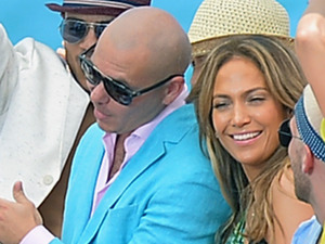 Jennifer Lopez and Pitbull video shoot In Florida