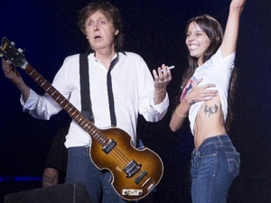 Paul McCartney on stage in Brazil