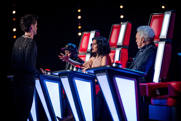 The judges during the battle rounds on episode & of 'The Voice UK'