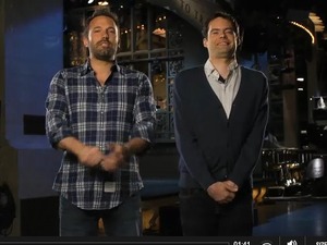Ben Affleck and Bill Hader promote 'SNL'