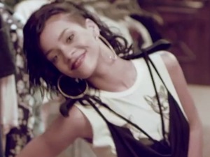 Rihanna behind the scenes at River Island