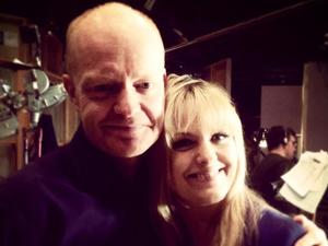 Jake Wood and Jo Joyner after filming their final EastEnders scene together