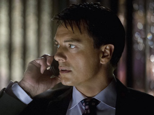 John Barrowman as Malcolm Merlyn in Arrow S01E22: 'Darkness on The Edge of Town'