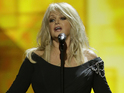 Bonnie Tyler of Britain performs her song Believe in Me.