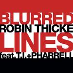 Robin Thicke, Pharrell Williams & TI 'Blurred Lines' artwork.