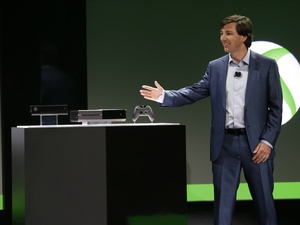 Microsoft Corp.'s Don Mattrick unveils the next-generation Xbox entertainment and gaming console system, Tuesday, May 21, 2013, at an event in Redmond, Wash.