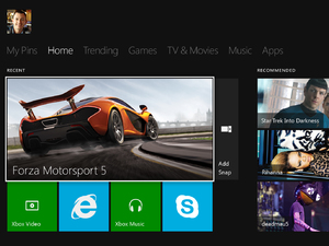 First images of the Xbox One - main screen