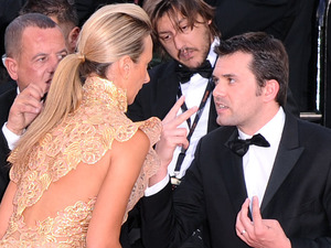 Lady Victoria Hervey, Cannes 66th Film festival, kicked off, ejected, Blood Ties, sans bra, plunging dress