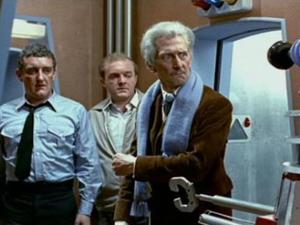Bernard Cribbins alongside Peter Cushing in 'Daleks – Invasion Earth: 2150 A.D.'