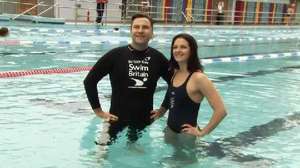David Walliams takes part in the SwimBritain challenge