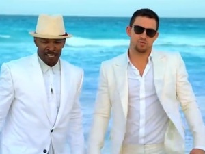 Channing Tatum and Jamie Foxx music video still