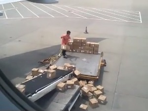 Careless aeroplane loader