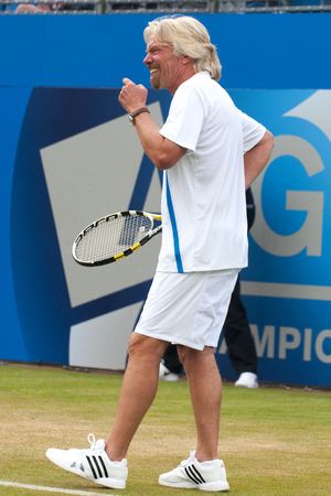Sir Richard Branson takes part in Rally Against Cancer at the Queen's Club, London