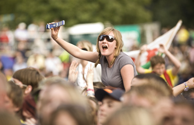Festival-goer at the Virgin Mobile V Festival 2009