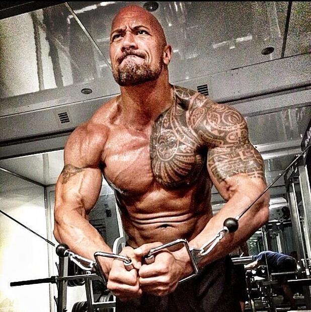 53  Dwayne johnson hercules workout with Machine