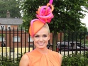 Katherine Jenkins, Day one of Ascot, hat, orange silk dress