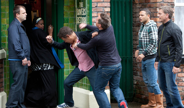 Paul punches Lloyd.