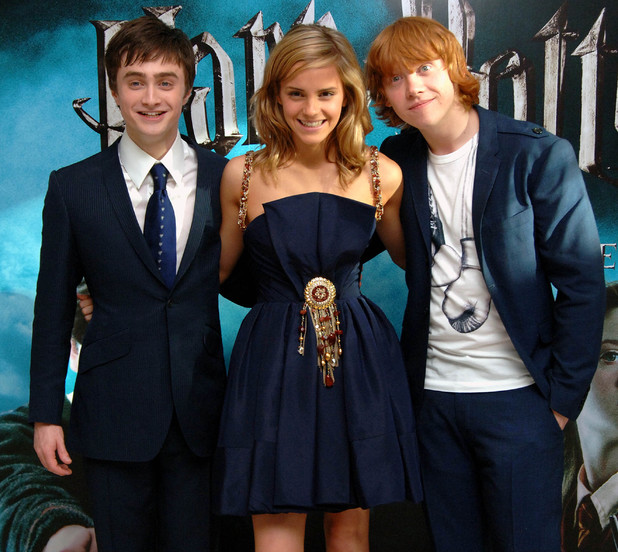 Stars of the film (L-R) Daniel Radcliffe, Emma Watson and Rupert Grint arrive for the UK Premiere of Harry Potter And The Order Of The Phoenix at the Odeon Leicester Square, central London.