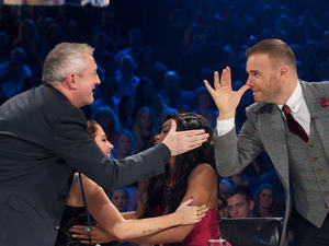 'The X Factor Live' TV Programme, Fountain Studios, London, Britain - 05 Nov 2011The Judges : Louis Walsh, Tulisa Contostavlos Kelly Rowland and Gary Barlow 5 Nov 2011