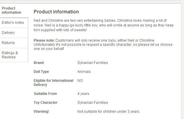 Neil Hamilton and Christine Hamilton for Sylvanian Families at John Lewis