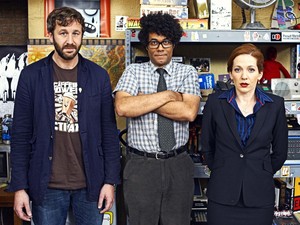 'The IT Crowd': Chris O'Dowd as Roy, Richard Ayoade as Moss and Katherine Parkinson as Jen