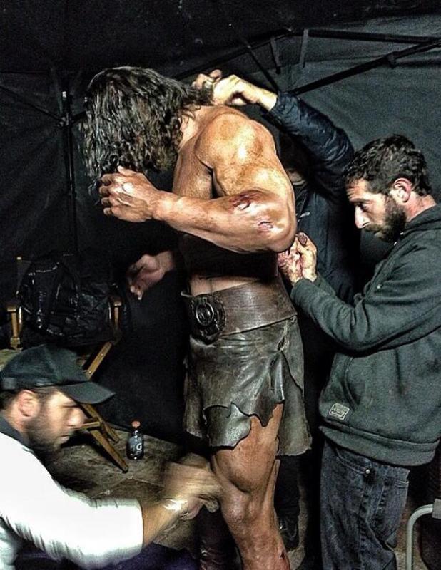 Dwayne Johnson on 'Hercules' set