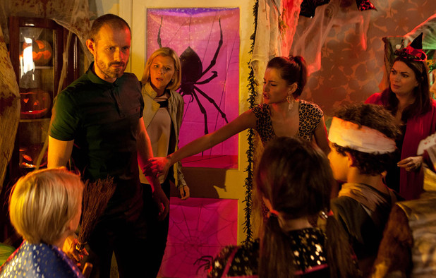 Leanne is horrified to walk-in on Nick's outburst and ushers a shaken Simon out.