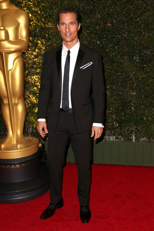 HOLLYWOOD, CA - NOVEMBER 16: Actor Matthew McConaughey arrives at the Academy of Motion Picture Arts and Sciences' Governors Awards at The Ray Dolby Ballroom at Hollywood & Highland Center on November 16, 2013 in Hollywood, California.