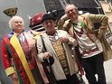 Davison, Colin Baker and Steven Moffat talk the Doctor Who 50th comedy skit.