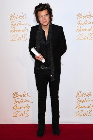 Harry Styles arriving for the 2013 British Fashion Awards, at The London Coliseum, St Martin's Lane, London.