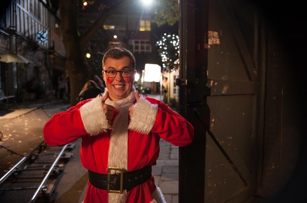 Joe Tracini behind the scenes at Hollyoaks