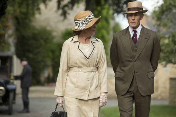Penelope Wilton as Isobel Crawley and Douglas Reith as Lord Merton in Downton Abbey Christmas Special