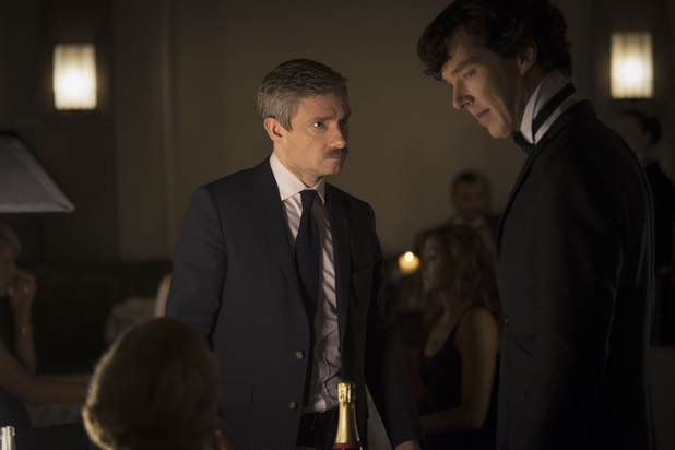 Benedict Cumberbatch and Martin Freeman in Sherlock Series 3