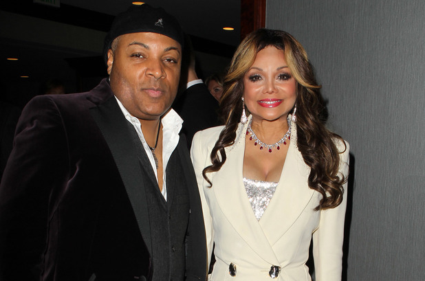 Jeffre Phillips and La Toya Jackson at the 20th Annual Race To Erase MS Gala