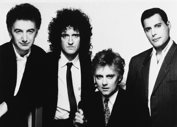 John Deacon, Brian May, Roger Taylor and Freddie Mercury of Queen